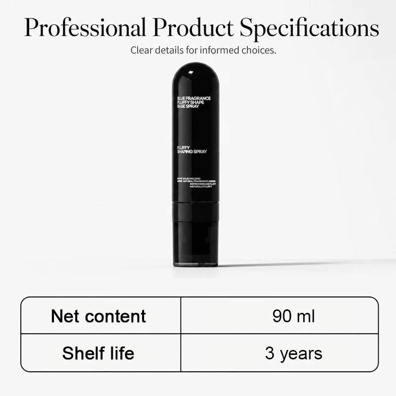 90ml Fluffy Hair Shaping Spray Long Lasting Volumizing Mist with Peach Fragrance
