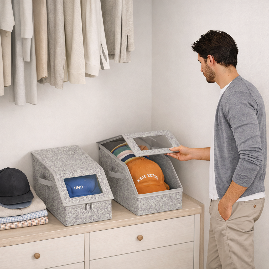 šā” 50K+ SOLD! Stackable Hat Storage Boxes for Baseball Caps