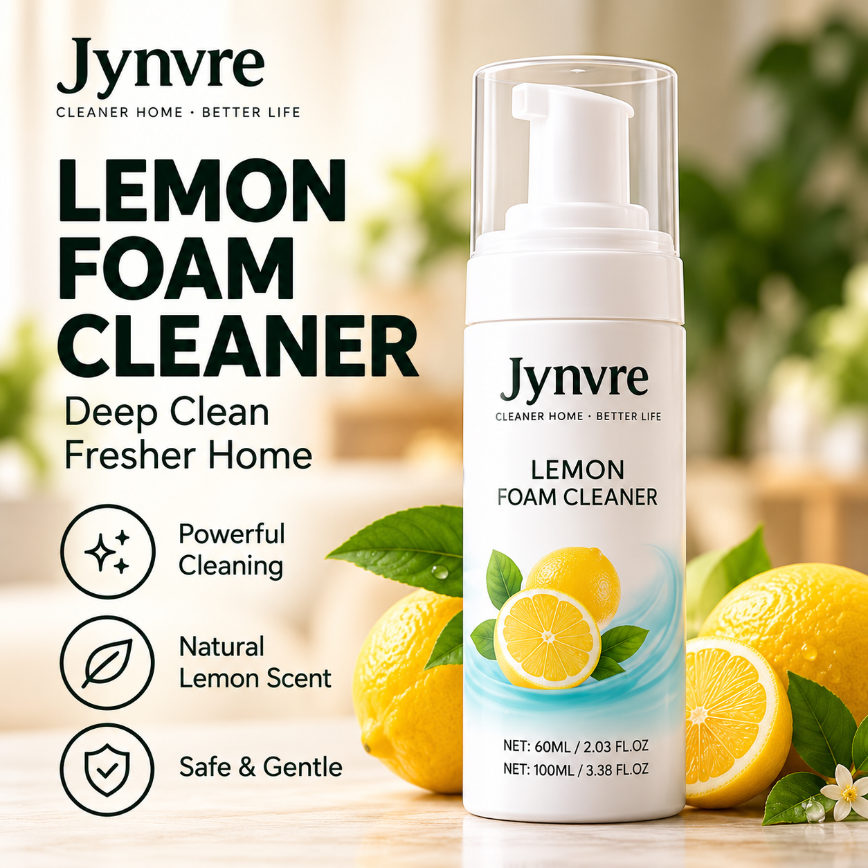 Jynvre Lemon Foam Cleaner for everyday fabric cleaning