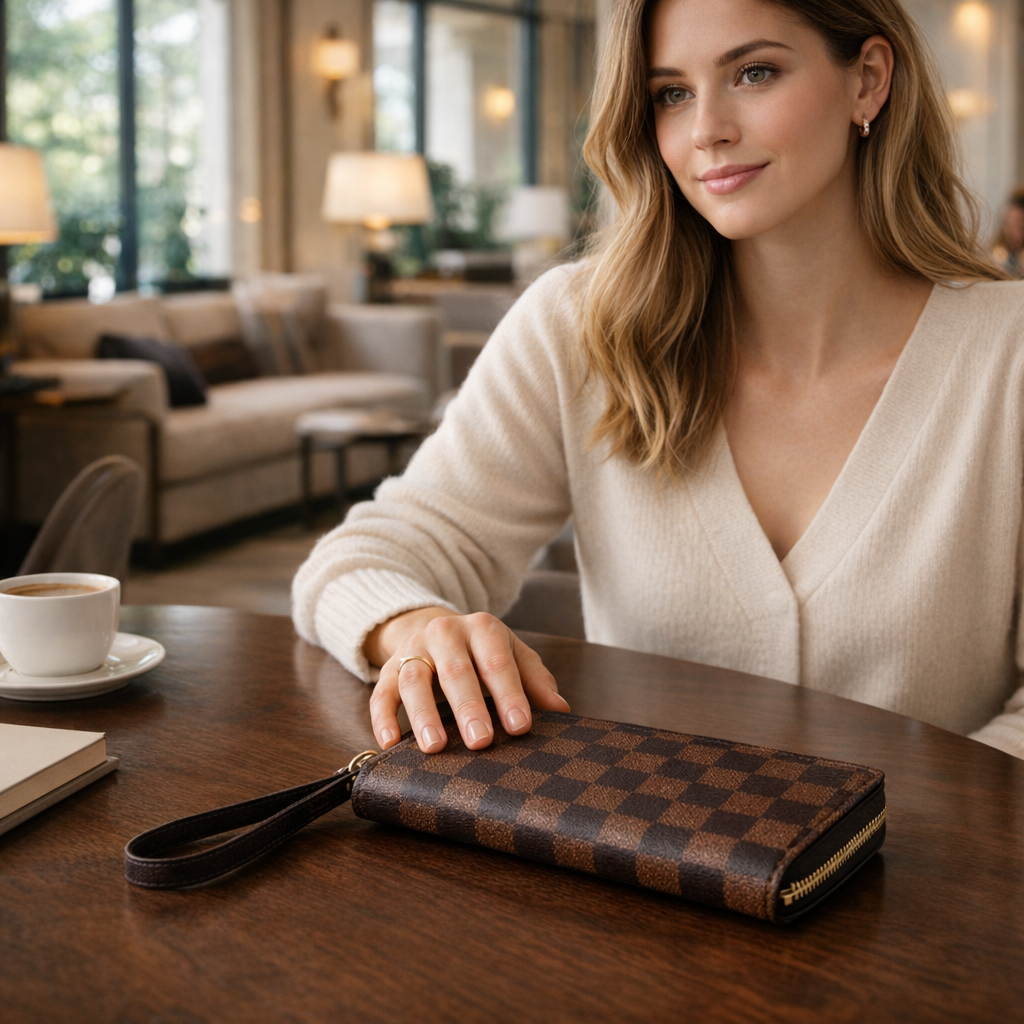 Elegant Womens Double-Zip Long Wallet — Refined Simplicity, Everyday Function