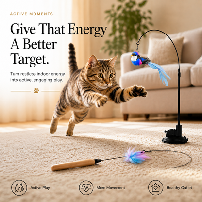 Cat Toy Wand Auto Interactive Toys