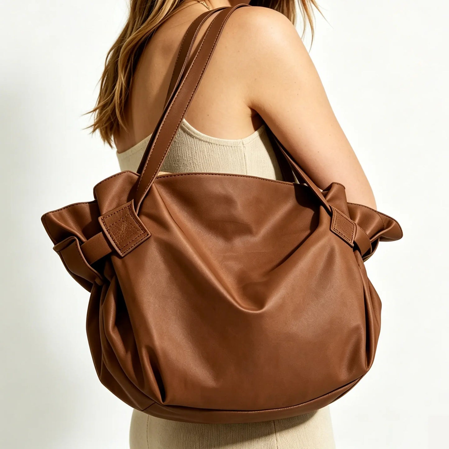 Women's Durable Canvas Tote Reusable Bag - 2-in-1 Collapsible