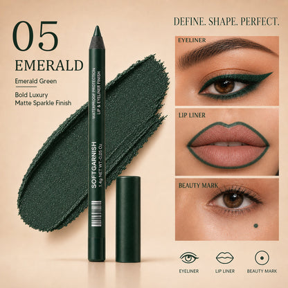 12-SHADE COLORED GEL EYELINER + METALLIC & SHIMMER FINISHES
