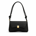 Premium Vegan Leather Flap Shoulder Bag — Vintage Silhouette, Adjustable Strap