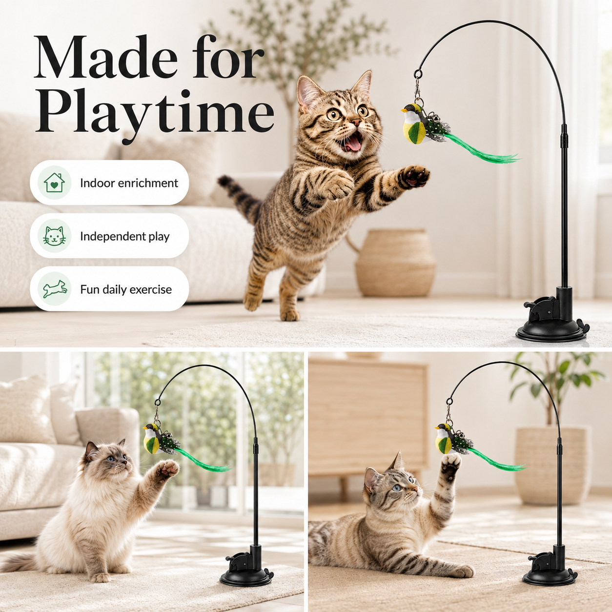 Cat Toy Wand Auto Interactive Toys