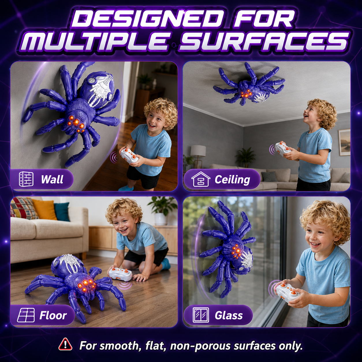Remote Control Wall-Climbing Spider Toy