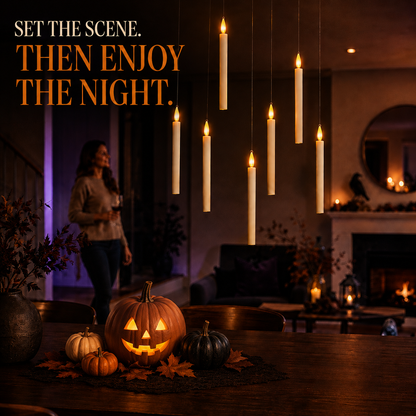 12pcs Hanging LED Candles With Magic Wand Remote
