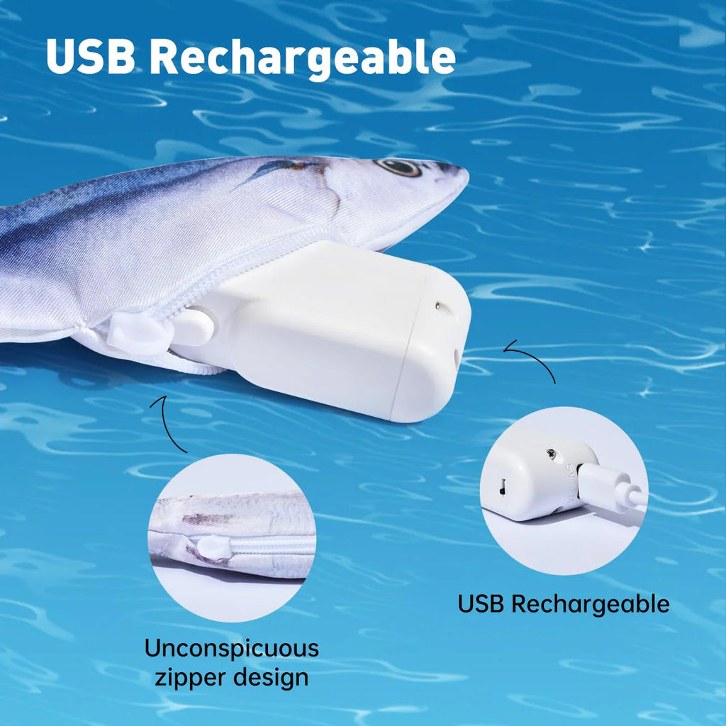Petgravity Bitesized Realistic Flopping Fish Cat Toy 3 Pack