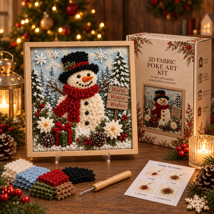 Christmas 3D Fabric Poke Art Kit