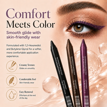 12-SHADE COLORED GEL EYELINER + METALLIC & SHIMMER FINISHES