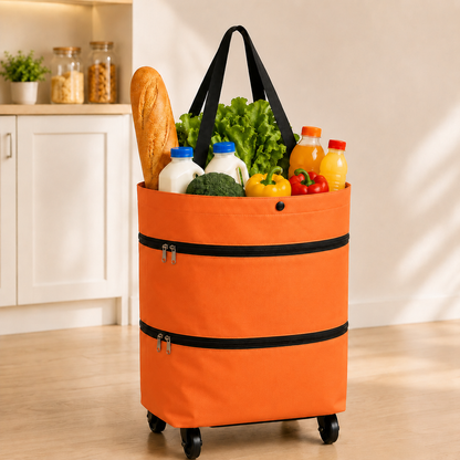 FOLDABLE 2-IN-1 SHOPPING BAG