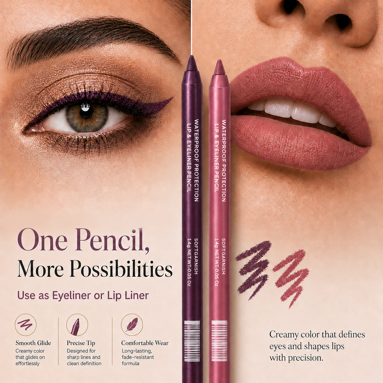 12-SHADE COLORED GEL EYELINER + METALLIC & SHIMMER FINISHES