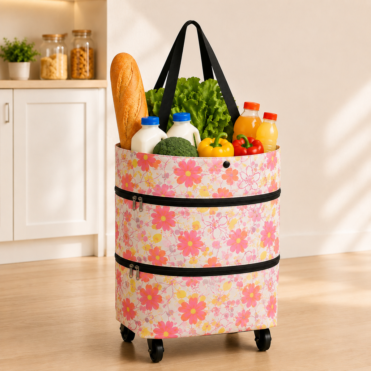 FOLDABLE 2-IN-1 SHOPPING BAG