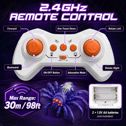 Remote Control Wall-Climbing Spider Toy