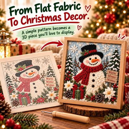 Christmas 3D Fabric Poke Art Kit