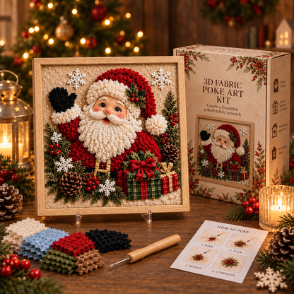Christmas 3D Fabric Poke Art Kit