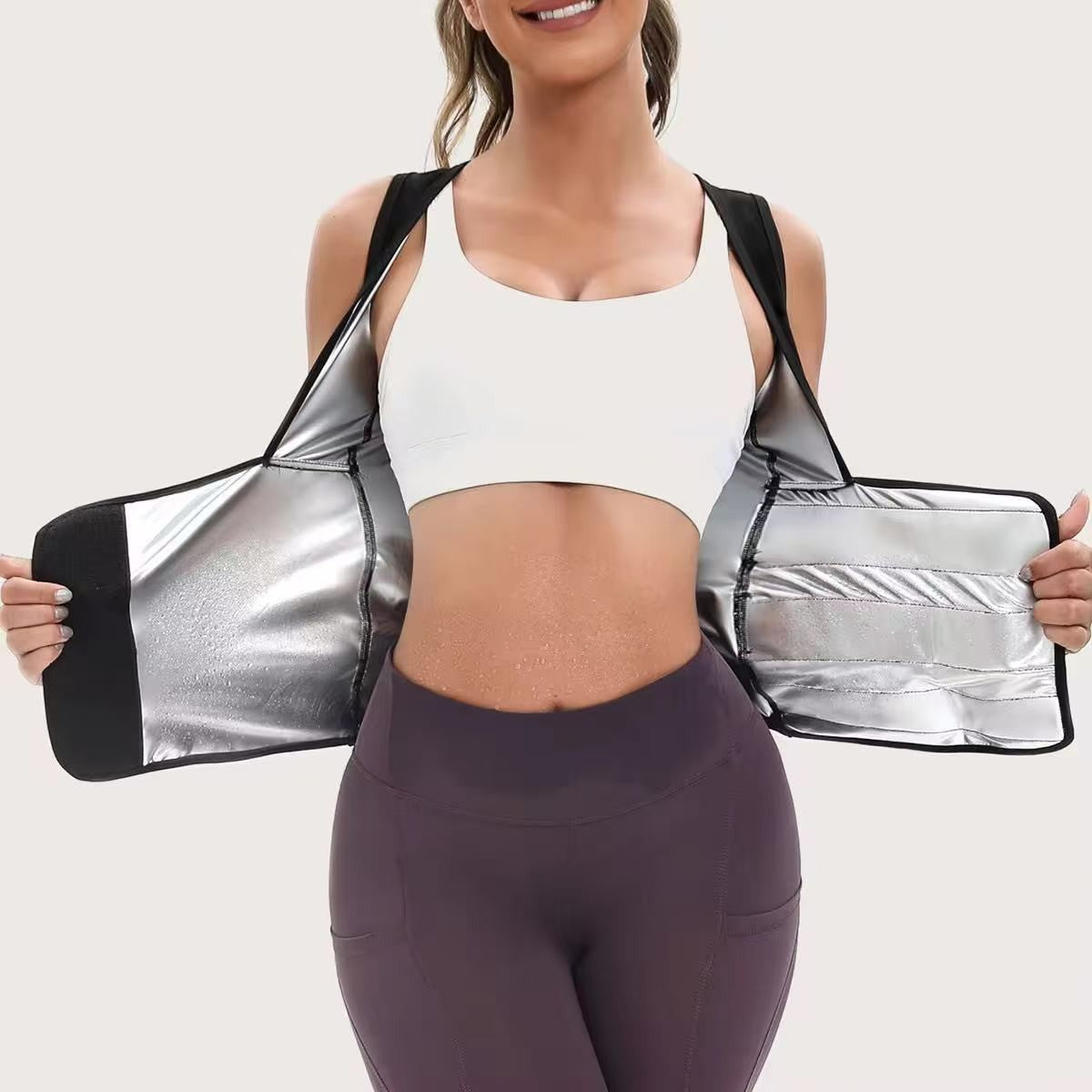 Women's Zip-Up Compression Shapewear Vest - Athletic Active Tops🏋️‍♀️
