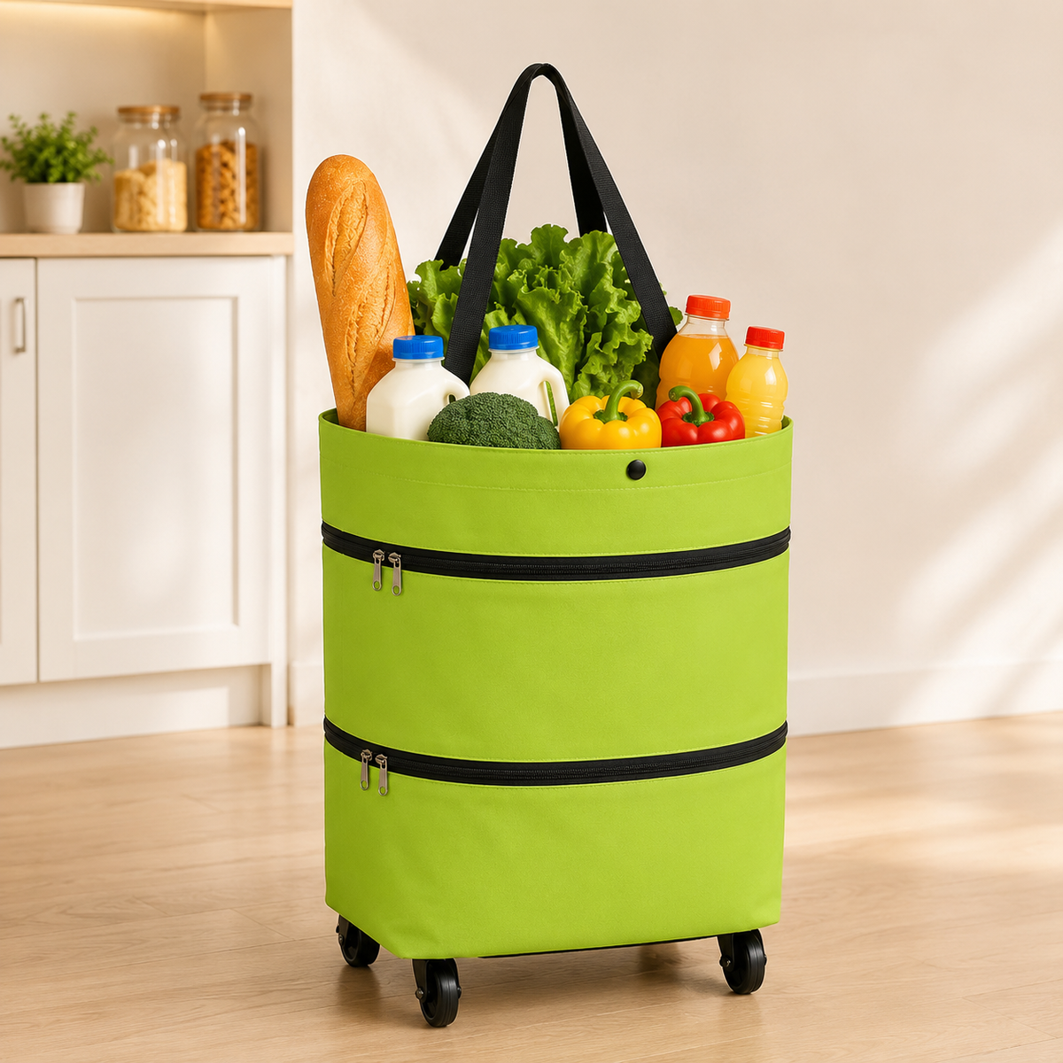 FOLDABLE 2-IN-1 SHOPPING BAG