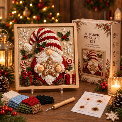 Christmas 3D Fabric Poke Art Kit
