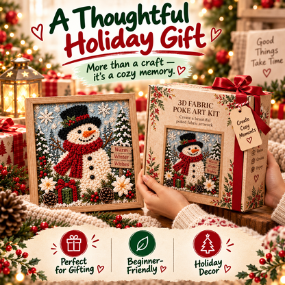 Christmas 3D Fabric Poke Art Kit