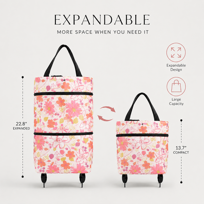 FOLDABLE 2-IN-1 SHOPPING BAG