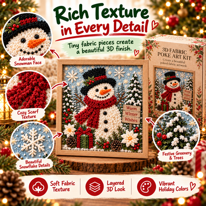 Christmas 3D Fabric Poke Art Kit