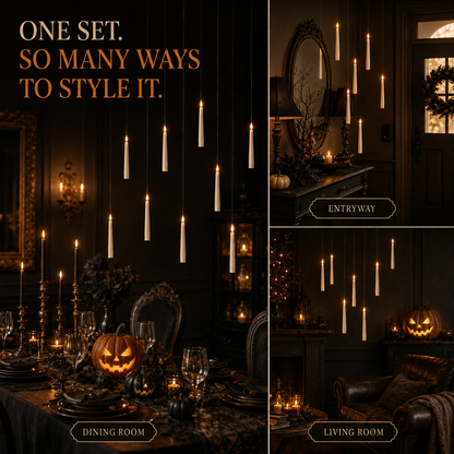 12pcs Hanging LED Candles With Magic Wand Remote