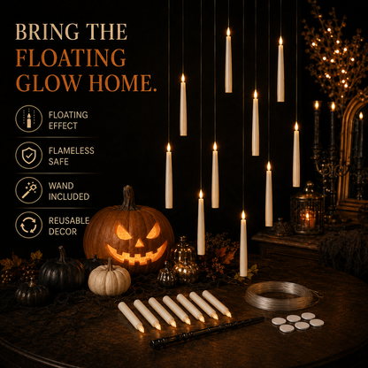 12pcs Hanging LED Candles With Magic Wand Remote