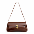 Elegant Ladies' Vintage Handbag with Gold-Tone Turn-Lock Closure