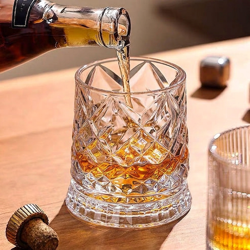🔥New Year Hot Sale 50% OFF✨360° Rotating Whiskey Glass Tumbler💎