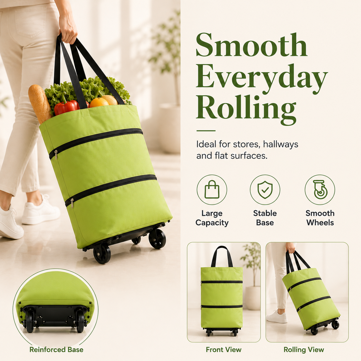 FOLDABLE 2-IN-1 SHOPPING BAG
