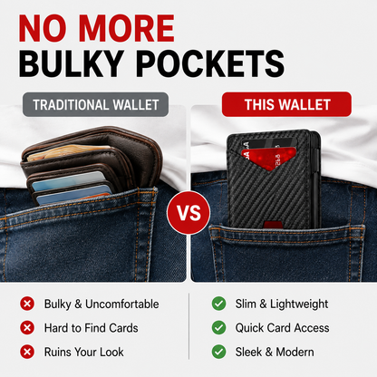 Men's RFID Minimalist Bifold Wallet