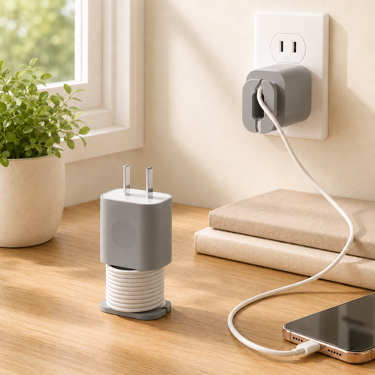 🔥2-in-1 Silicone Charger Protector – No More Messy Wires, No More Scuffed Chargers 🧼