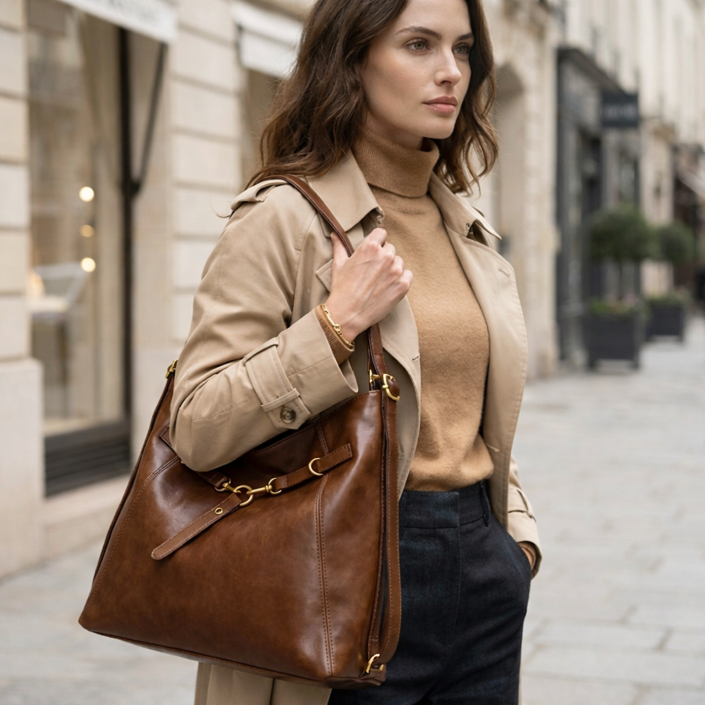 Effortlessly Chic Spacious Tote — Vintage Suede Feel, Timeless & Versatile