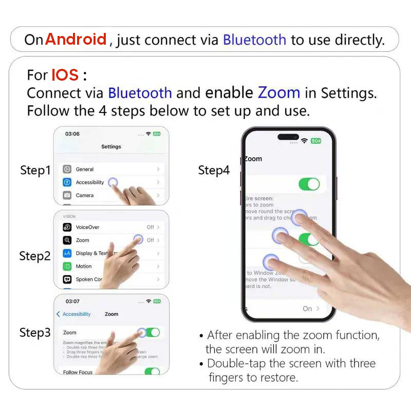 ✨Wireless Page Turner Remote Free Your Hands, Scroll Effortlessly