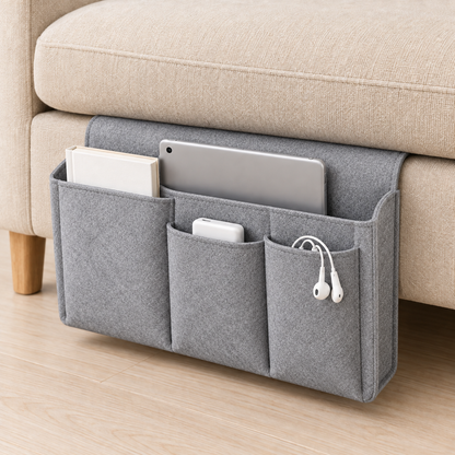 5 Pockets Felt Bedside Storage Organizer, Hanging Storage Organizer🛏️