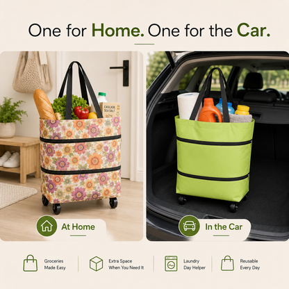 FOLDABLE 2-IN-1 SHOPPING BAG