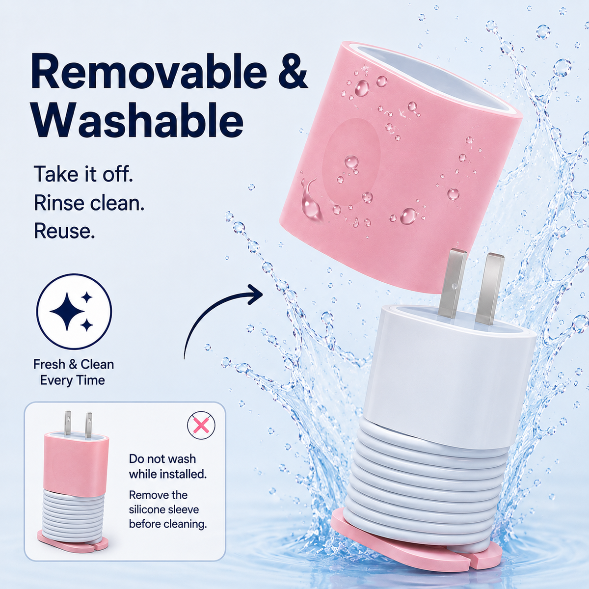 🔥2-in-1 Silicone Charger Protector – No More Messy Wires, No More Scuffed Chargers 🧼