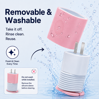 🔥2-in-1 Silicone Charger Protector – No More Messy Wires, No More Scuffed Chargers 🧼