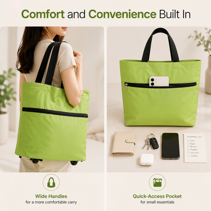 FOLDABLE 2-IN-1 SHOPPING BAG