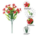9-Color Artificial Flower (6pcs/12pcs/24pcs/set), UV Resistant Colorful Fake Flower