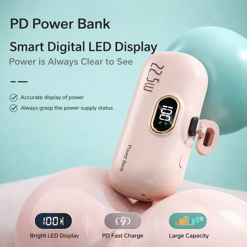🔋 New Products Limited Time Offer ✨ 5000mAh Mini Portable Phone Power Bank