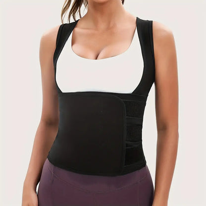Women's Zip-Up Compression Shapewear Vest - Athletic Active Tops🏋️‍♀️