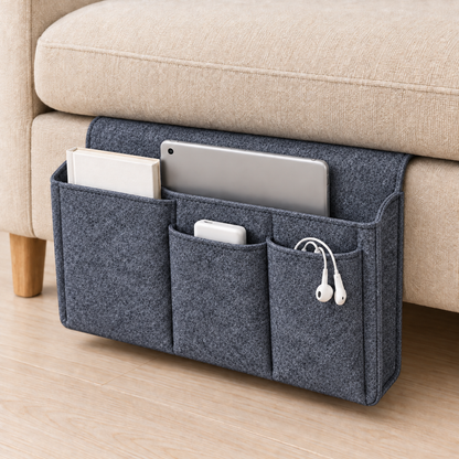 5 Pockets Felt Bedside Storage Organizer, Hanging Storage Organizer🛏️