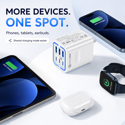 6-Ports Fast Charging Phone Charger US Plug