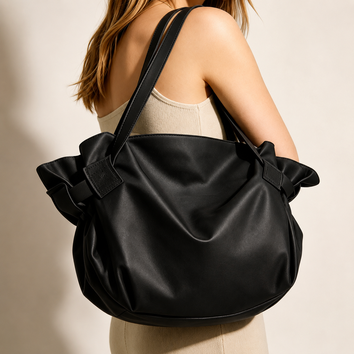 Women's Durable Canvas Tote Reusable Bag - 2-in-1 Collapsible