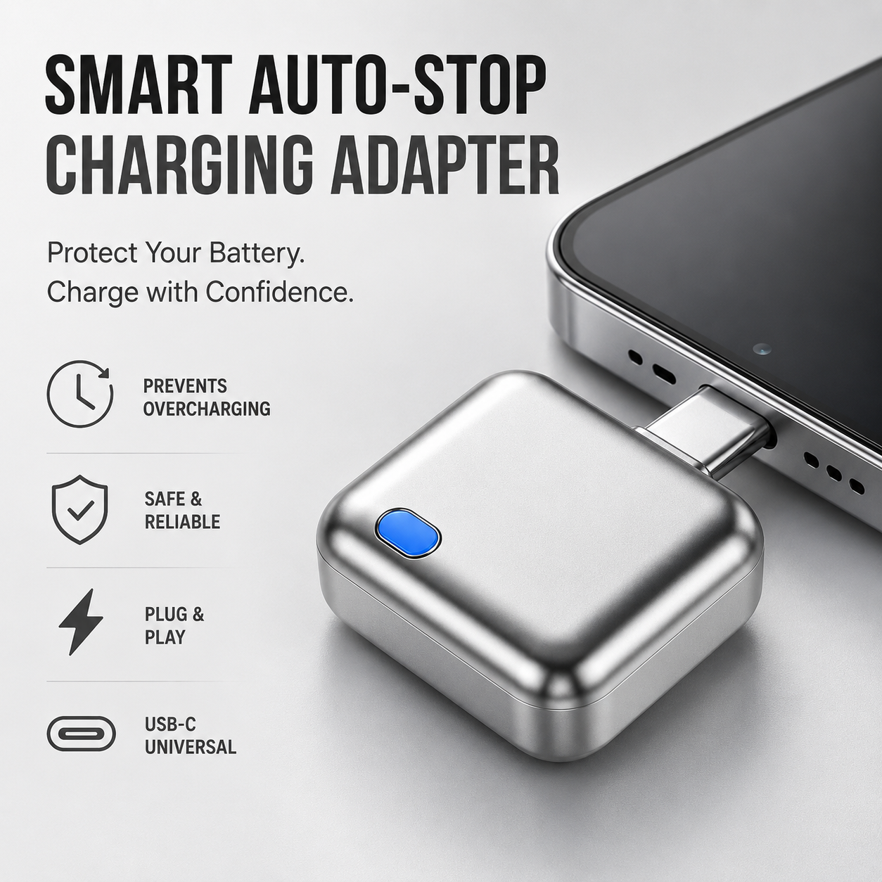 140W Smart Auto-Stop Charging Adapter