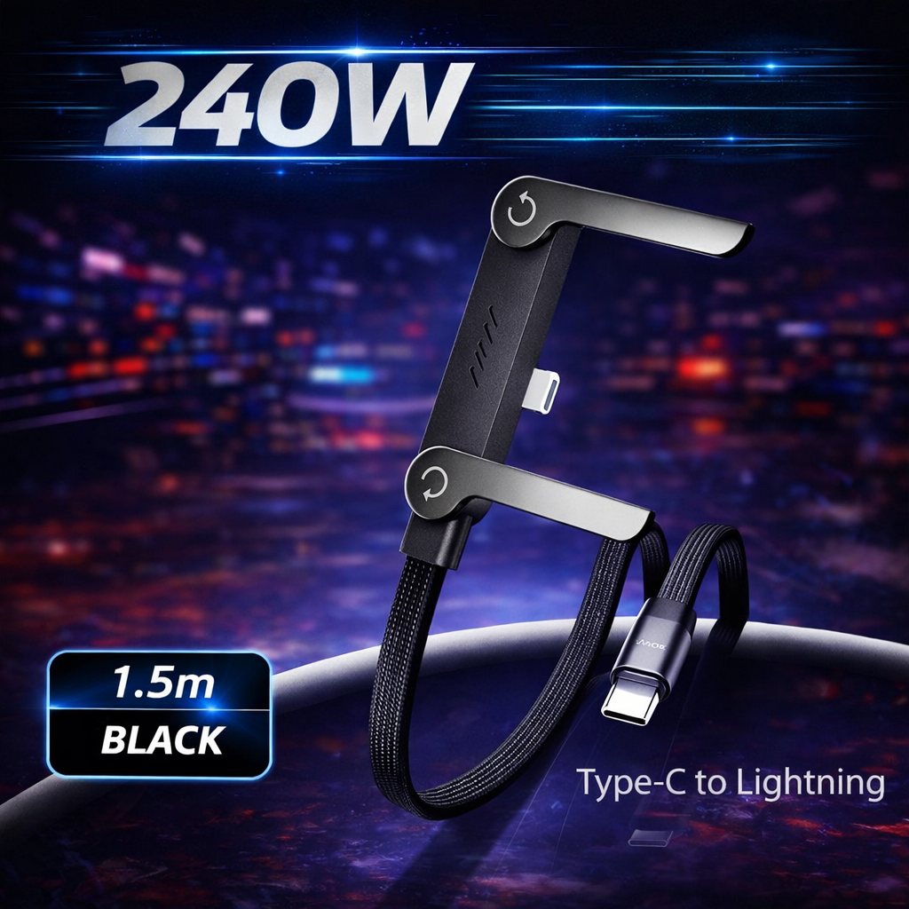 2-in-1 Invisible Holder Charger Cable⚡240w super fast charging Fast Charging Cord