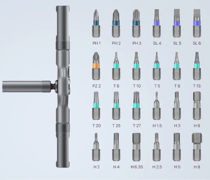 24-in-1 Multi-Purpose Magnetic Ratchet Screwdriver & Wrench Set