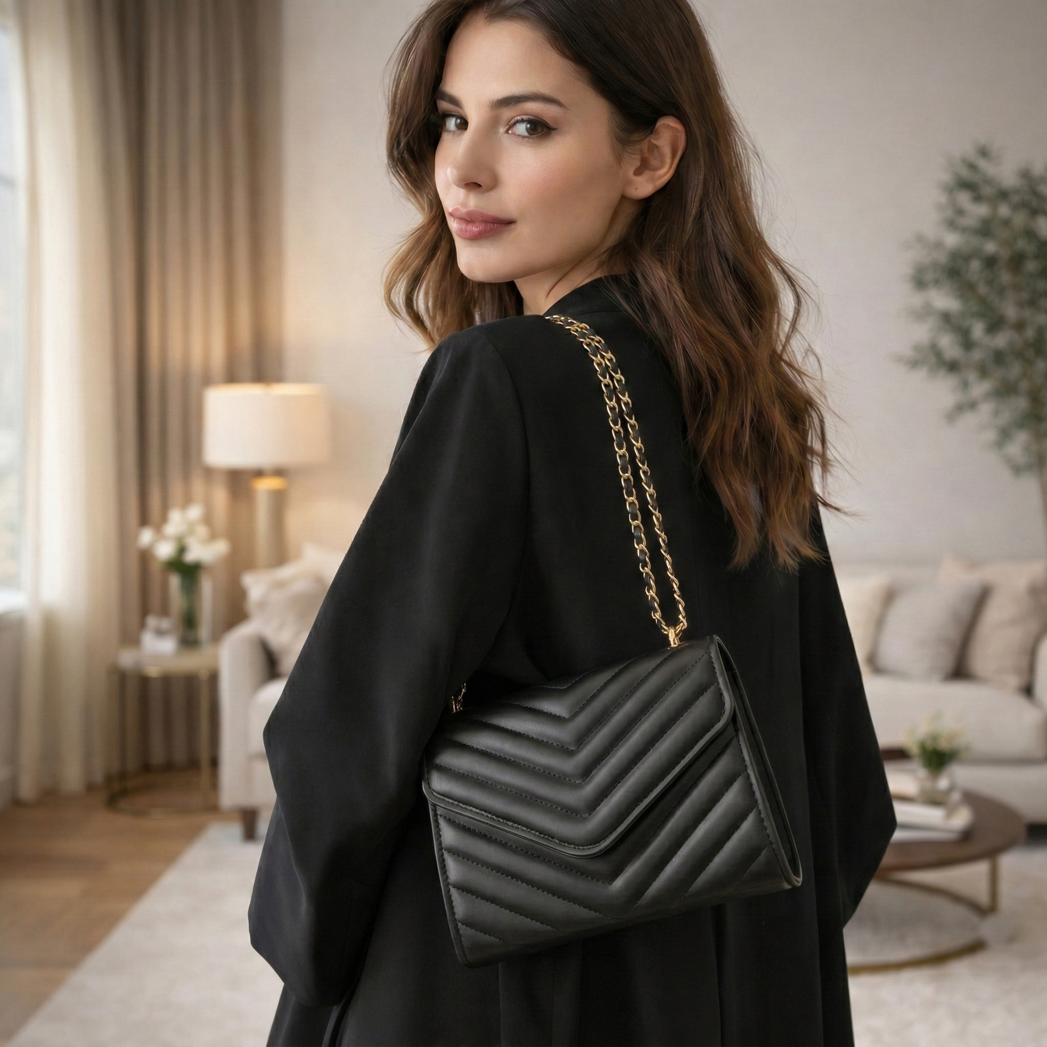 The Everyday Baguette — Vintage-Inspired Vegan Leather Shoulder Bag